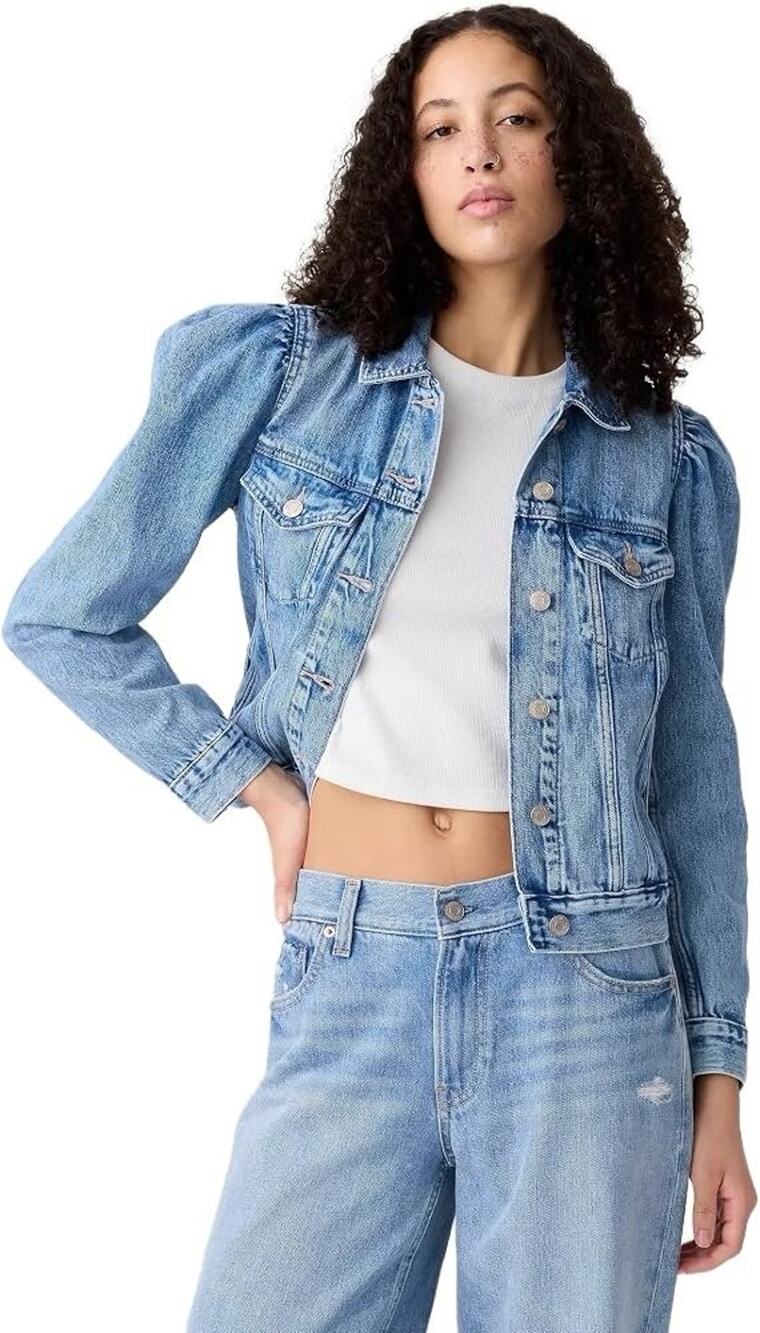 Women’s Gap Large Puff Sleeve Denim Jacket